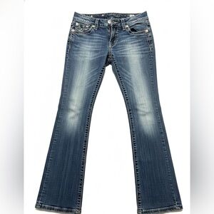 Miss Me Distressed Blue Flare Jeans